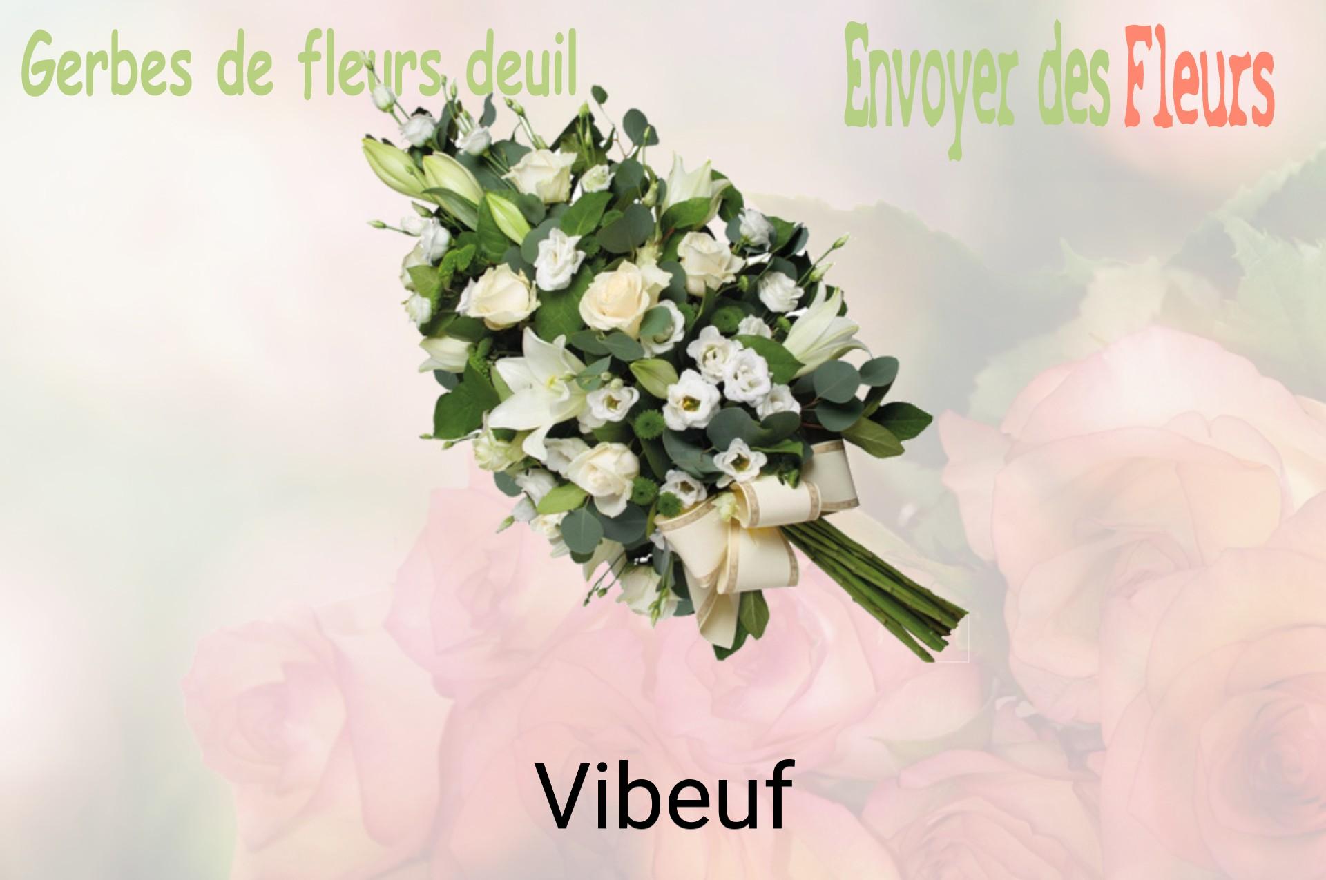Gerbe de fleurs de deuil livrée à Vibeuf